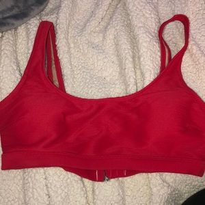 Cute ribbed red bikini top